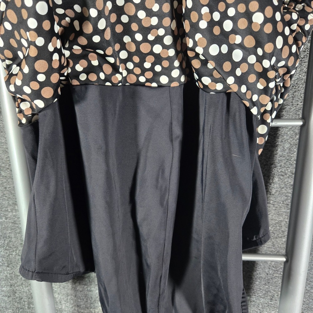 Suddenly Slim by Catalina Womens Plus 2X Polka Dot Blouson One Piece Swimsuit - Picture 4 of 7